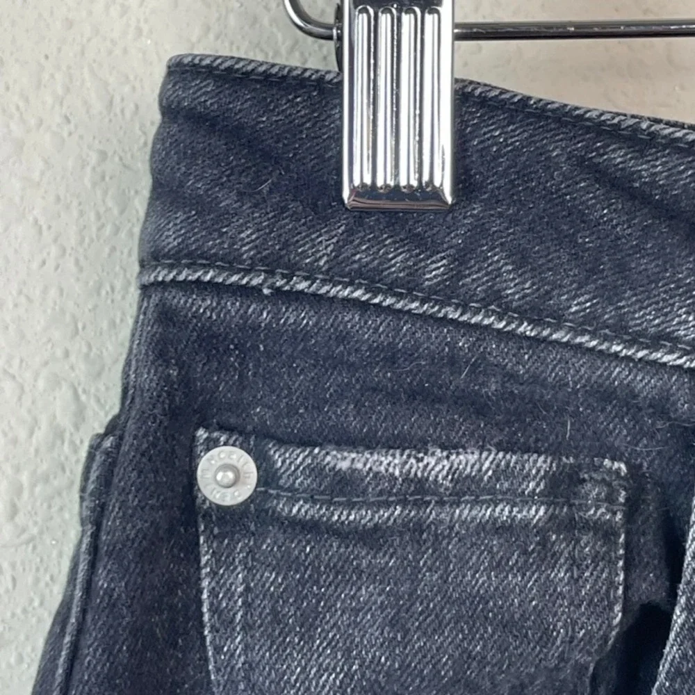 Healthy Denim Wide Leg‎ Jeans Womens Black High Rise 25 Faded Grunge Chic